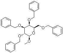甲基 2,3,4,6-四-O-苄基-beta-D-吡喃半乳糖苷分子结构 (CAS 3879-79-6)