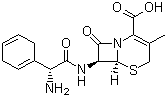 structure of CAS# 38821-53-3, Cefradine;Cephradine; (6R-(6alpha,7))-((Amino-1,4-cyclohexadien-1-ylacetyl)amino)-3-methyl-8-oxo-5-thia-1-azabicyclo[4.2.0]oct-2-ene-2-carboxylic acid
