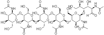 结构式 CAS# 38854-46-5, 六-N-乙酰基壳六糖