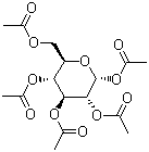 结构式 CAS# 3891-59-6, 2,3,4,5,6-alpha-D-葡萄糖五乙酸酯