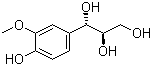 结构式 CAS# 38916-91-5, (+)-古柯愈创木基甘油; 赤式-愈创木基甘油