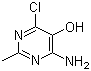 结构式 CAS# 38953-43-4, 2-甲基-4-氨基-5-羟基-6-氯嘧啶
