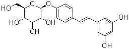 Resveratrol 4'-O-beta-D-glucopyranoside molecular structure (CAS 38963-95-0)