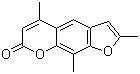 结构式 CAS# 3902-71-4, 4,5',8-三甲基补骨脂素