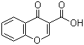 结构式 CAS# 39079-62-4, 4H-色烯-4-酮-3-羧酸; 4H-1-苯并吡喃-4-酮-3-羧酸
