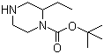 structure of CAS# 393781-71-0, 1-N-Boc-2-ethylpiperazine;1-N-tert-Butoxycarbonyl-2-ethylpiperazine