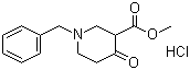 structure of CAS# 3939-01-3, Methyl 1-benzyl-4-oxo-3-piperidine-carboxylate hydrochloride;1-Benzyl-3-carbomethoxy-4-piperidone hydrochloride
