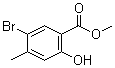 Methyl 5-bromo-2-hydroxy-4-methylbenzoate molecular structure (CAS 39503-57-6)