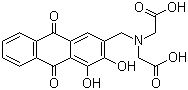 structure of CAS# 3952-78-1, Alizarin Fluorine Blue;3-Aminomethylalizarin-N,N-diacetic acid; 3-[N,N-Bis(carboxymethyl)aminomethyl]-1,2-dihydroxyanthraquinone