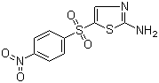 structure of CAS# 39565-05-4, 5-(4-Nitrophenylsulfonyl)thiazole-2-amine;4-Nitrophenyl-(2-aminothiazol-5-yl)sulphone