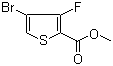 Methyl 4-bromo-3-fluorothiophene-2-carboxylate molecular structure (CAS 395664-56-9)