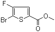 structure of CAS# 395664-59-2, Methyl 5-bromo-4-fluoro-2-thiophenecarboxylate;5-Bromo-4-fluoro-2-thiophenecarboxylic acid methyl ester