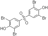 结构式 CAS# 39635-79-5, 四溴双酚 S; 4,4'-磺酰双(2,6-二溴苯酚)
