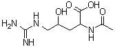 N2-Acetyl-4-hydroxy-DL-arginine molecular structure (CAS 39740-28-8)