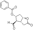 structure of CAS# 39746-01-5, (-)-Corey aldehyde benzoate;[3aR(3aa,4a,5b,6aa)]-(-)-5-(Benzoyloxy)hexahydro-2-oxo-2H-cyclopenta[b]furan-4-carboxaldehyde