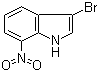 结构式 CAS# 397864-11-8, 3-溴-7-硝基-1H-吲哚