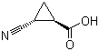 反式-2-氰基环丙烷羧酸分子结构 (CAS 39891-82-2)