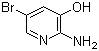 structure of CAS# 39903-01-0, 2-Amino-3-hydroxy-5-bromopyridine;2-Amino-5-bromo-3-hydroxypyridine; 2-Amino-5-bromo-3-pyridinol; 5-Bromo-3-hydroxy-2-aminopyridine