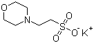 structure of CAS# 39946-25-3, 2-(N-Morpholino)ethanesulfonic acid potassium salt;MES potassium salt