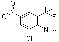 2-氯-4-硝基-6-(三氟甲基)苯胺分子结构 (CAS 400-67-9)