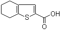 structure of CAS# 40133-07-1, 4,5,6,7-Tetrahydrobenzo[b]thiophene-2-carboxylic acid