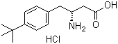 结构式 CAS# 401916-47-0, (R)-3-氨基-4-(4-叔丁基苯基)丁酸盐酸盐