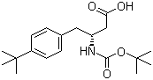 结构式 CAS# 401916-48-1, N-叔丁氧羰基-(R)-3-氨基-4-(4-叔丁基苯基)丁酸