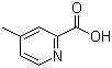 结构式 CAS# 4021-08-3, 4-甲基吡啶-2-羧酸