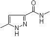 structure of CAS# 4027-55-8, N,5-Dimethyl-1H-pyrazole-3-carboxamide;3-Methylcarboxamido-5-methylpyrazole