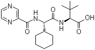 结构式 CAS# 402958-96-7, (2S)-2-环己基-N-(2-吡嗪基羰基)甘氨酰-3-甲基-L-缬氨酸