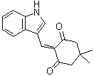 2-(1H-Indol-3-ylmethylene)-5,5-dimethyl-1,3-cyclohexanedione molecular structure (CAS 40302-35-0)