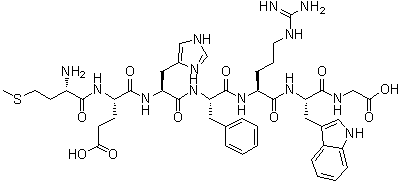 L-蛋氨酰-L-alpha-谷氨酰-L-组氨酰-L-苯丙氨酰-L-精氨酰-L-色氨酰甘氨酸分子结构 (CAS 4037-01-8)