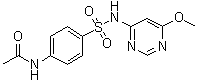 structure of CAS# 4049-01-8, N4-Acetylsulfamonomethoxine;4-(p-Acetoaminobenzenesulfonylamino)-6-methoxypyrimidine