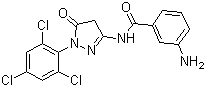 1-(2,4,6-Trichlorophenyl)-3-(3-aminobenzamido)-5-pyrazolone molecular structure (CAS 40567-18-8)