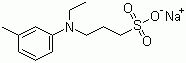 结构式 CAS# 40567-80-4, N-乙基-N-(3-磺丙基)-3-甲基苯胺钠盐