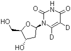 2'-Deoxyuridine-5,6-D2 molecular structure (CAS 40632-23-3)