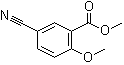 structure of CAS# 40757-12-8, 5-Cyano-2-methoxybenzoic acid methyl ester;Methyl 2-methoxy-5-cyanobenzoate; Methyl 5-cyano-2-methoxybenzoate