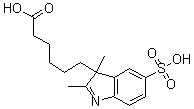 结构式 CAS# 407627-51-4, 2,3-二甲基-5-磺基-3H-吲哚-3-己酸