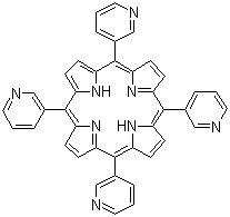 structure of CAS# 40882-83-5, 5,10,15,20-Tetra(3-pyridinyl)-21H,23H-porphine;5,10,15,20-Tetra(3-pyridyl)porphyrin; meso-Tetra-3'-pyridylporphyrin