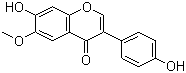 structure of CAS# 40957-83-3, Glycitein;4',7-Dihydroxy-6-methoxyisoflavone; Glycetein