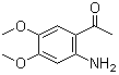 structure of CAS# 4101-30-8, 2'-Amino-4',5'-dimethoxyacetophenone;1-(2-Amino-4,5-dimethoxyphenyl)ethanone; 4',5'-Dimethoxy-2'-aminoacetophenone