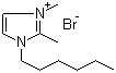 structure of CAS# 411222-01-0, 1-Hexyl-2,3-dimethylimidazolium bromide