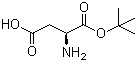 structure of CAS# 4125-93-3, L-Aspartic acid 1-tert-butyl ester;H-Asp-OtBu; (S)-3-Amino-4-tert-butoxy-4-oxobutanoic acid