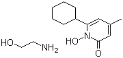 structure of CAS# 41621-49-2, Ciclopirox ethanolamine;6-Cyclohexyl-1-hydroxy-4-methylpyridin-2(1H)-one 2-aminoethanol (1:1)