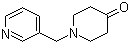 structure of CAS# 41661-57-8, 1-((Pyridin-3-yl)methyl)piperidin-4-one