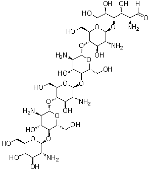 Chitohexaose molecular structure (CAS 41708-95-6)
