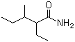 structure of CAS# 4171-13-5, Valnoctamide;2-Ethyl-3-methylvaleramide