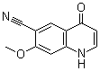 structure of CAS# 417721-15-4, 1,4-Dihydro-7-methoxy-4-oxo-6-quinolinecarbonitrile