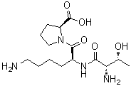 结构式 CAS# 41961-56-2, L-苏氨酰-L-赖氨酰-L-脯氨酸