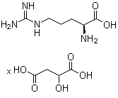 结构式 CAS# 41989-03-1, 精氨酸苹果酸盐